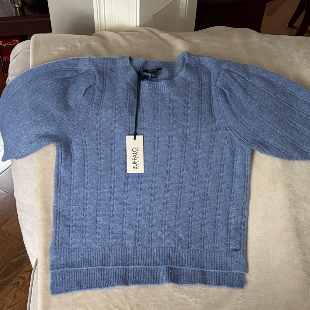 Buffalo David Bitton Men's Light Blue Crewneck Sweater
